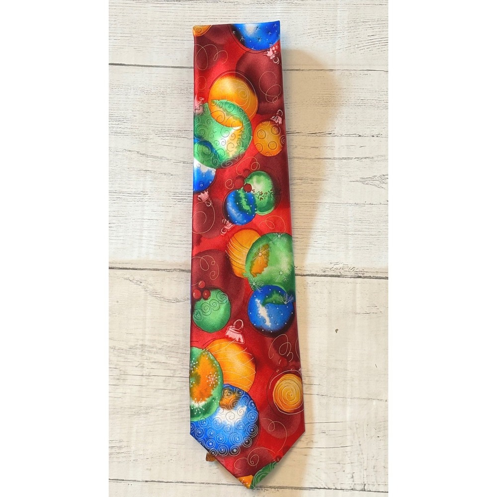 J. Garcia Silk Tie Creme de Menthe Hangover Collection Sixty Red Christmas Men - Picture 1 of 5